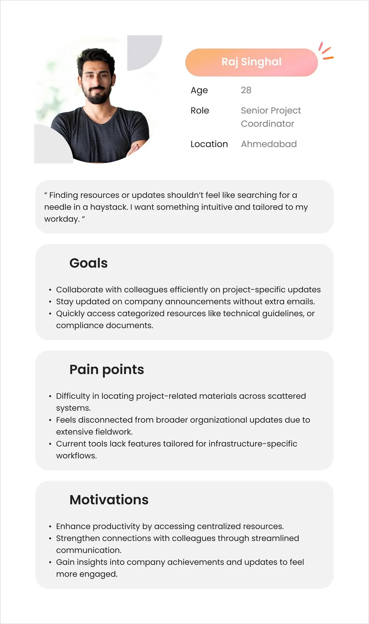 AxHub persona — Priya Sharma, HR Manager