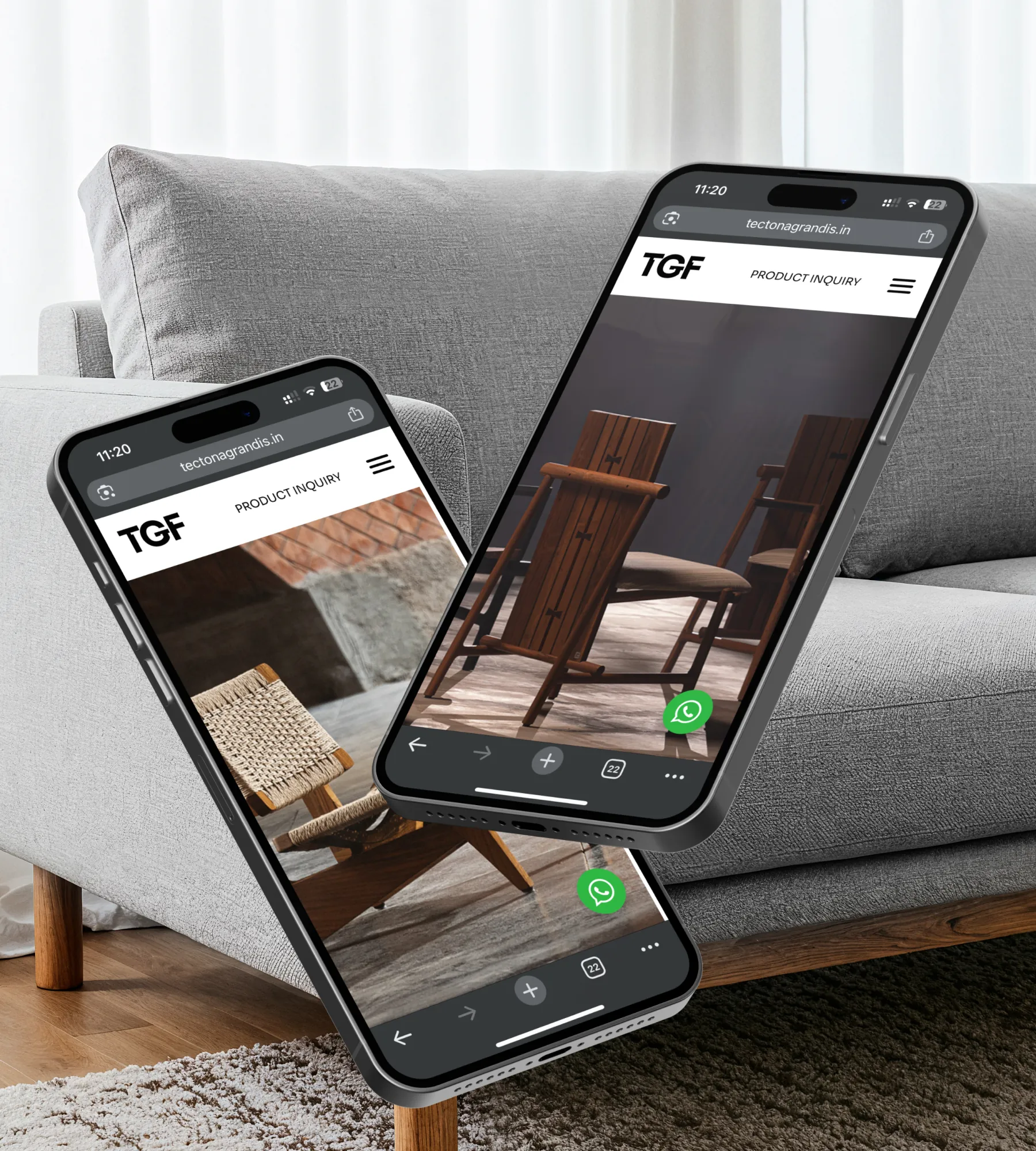 Tectona Grandis — mobile showcase