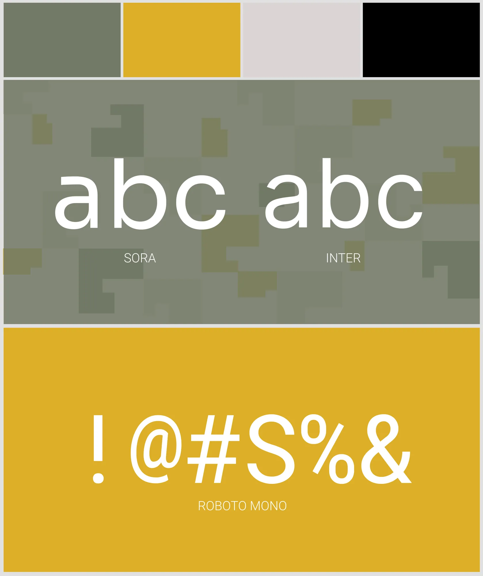 Tectona Grandis — colour & typography style guide