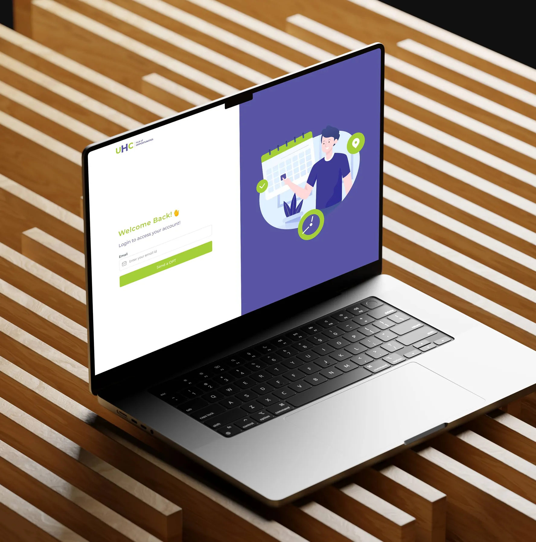 UHC portal — login screen